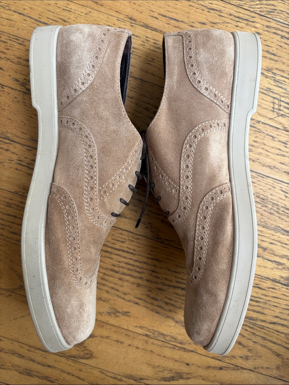 Ermenegildo Zegna Men's Suede Wingtip Oxfords - Light Brown